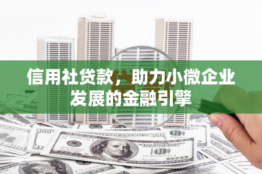 潍城信用社贷款，助力小微企业发展的金融引擎
